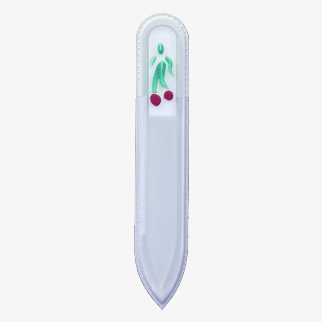 Small Hand-Painted Glass File (CHERRY) - My NailMakeover