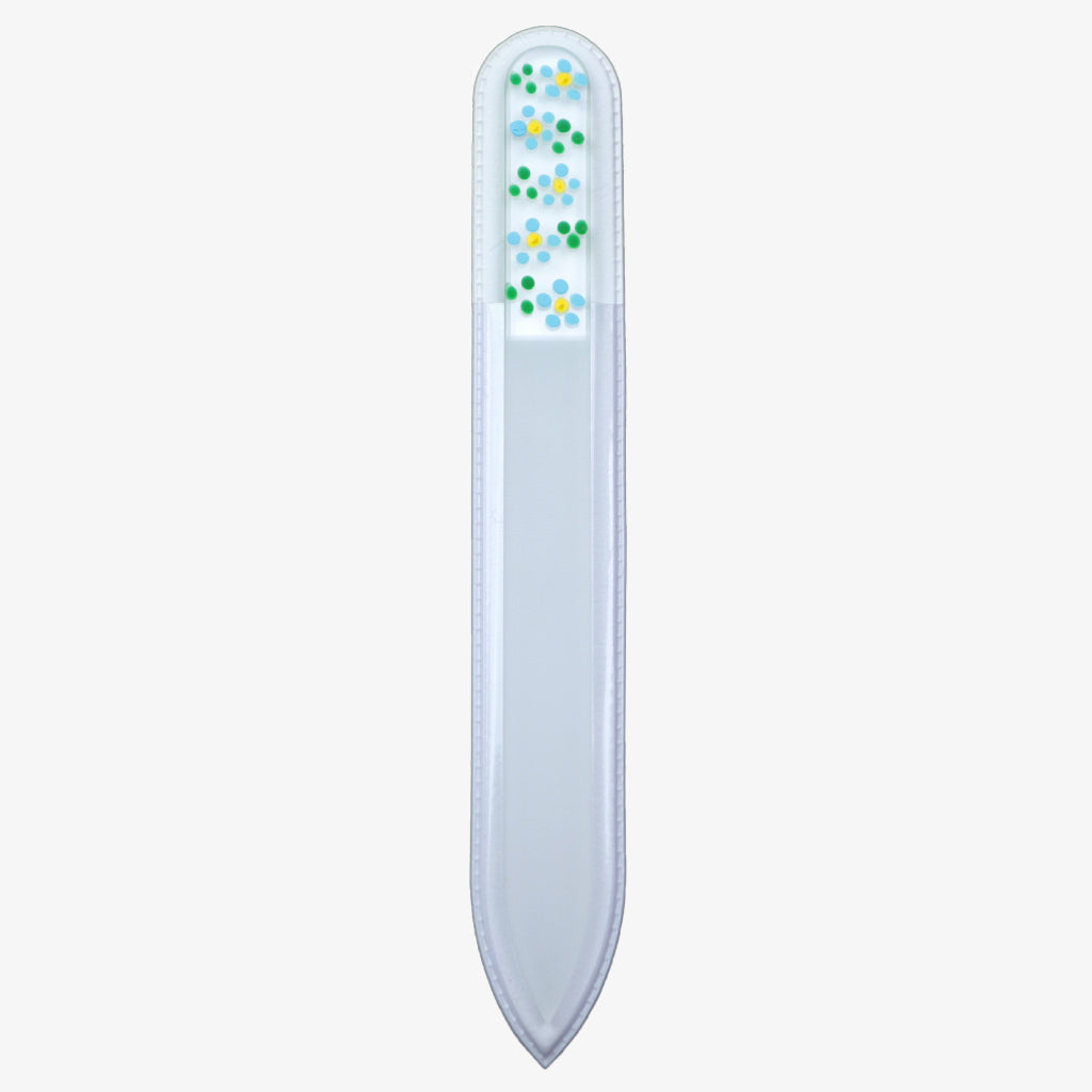 Medium Hand-Painted Glass File (FLOWERS) - My NailMakeover