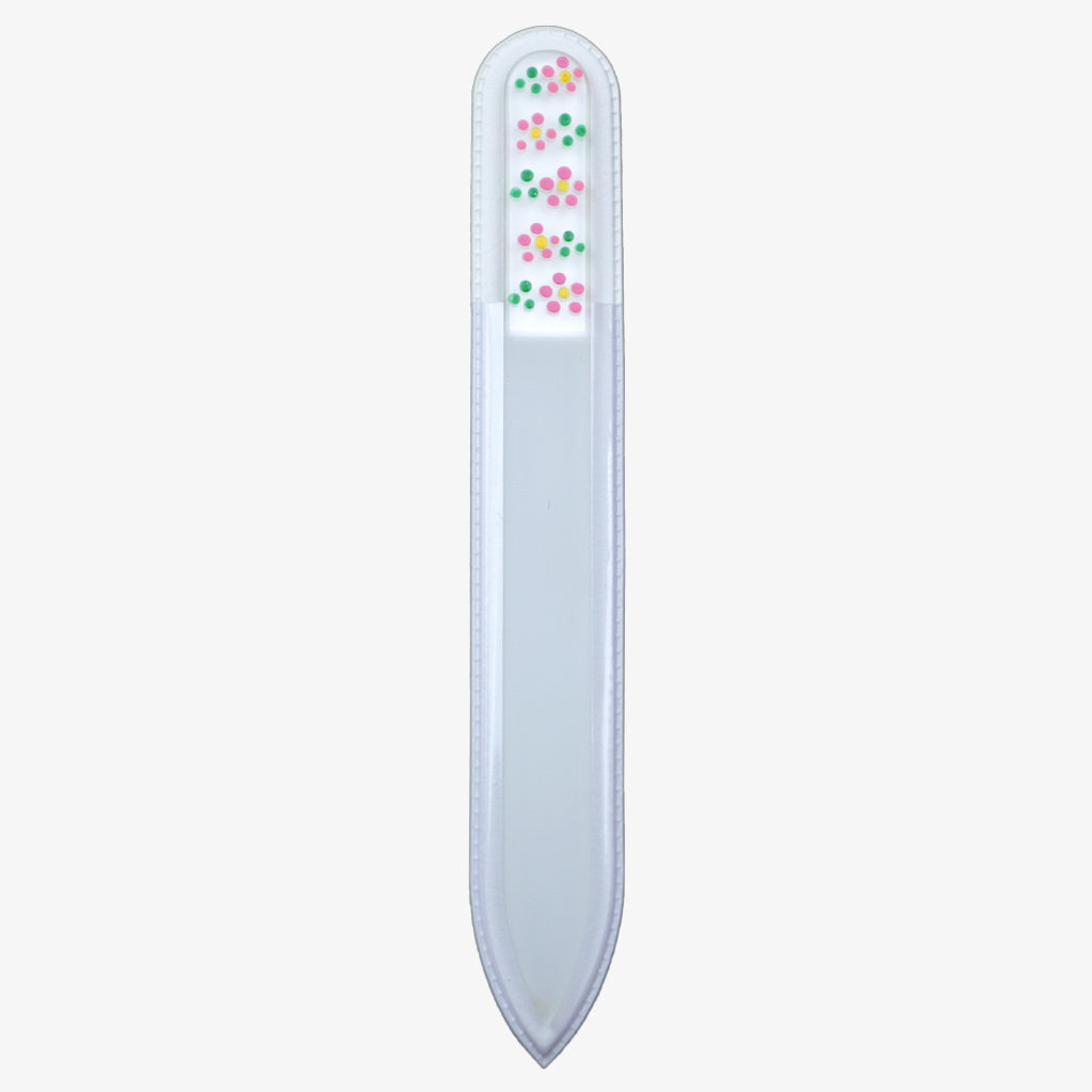 Medium Hand-Painted Glass File (FLOWERS) - My NailMakeover