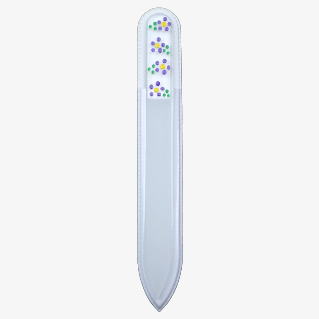 Medium Hand-Painted Glass File (FLOWERS) - My NailMakeover