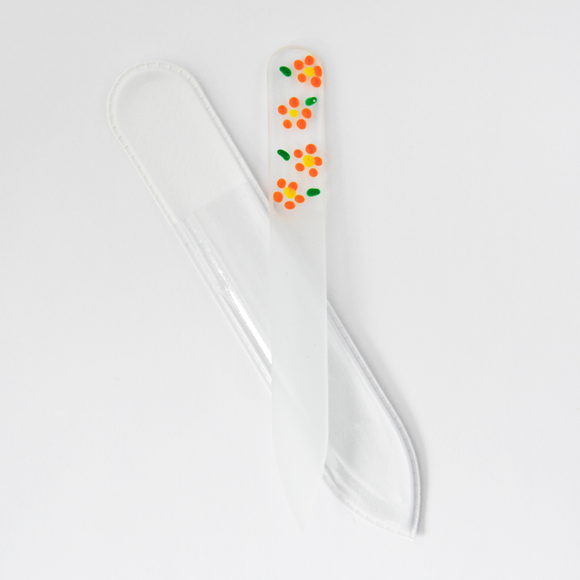 Small Hand-Painted Glass File (FLOWERS) - My NailMakeover