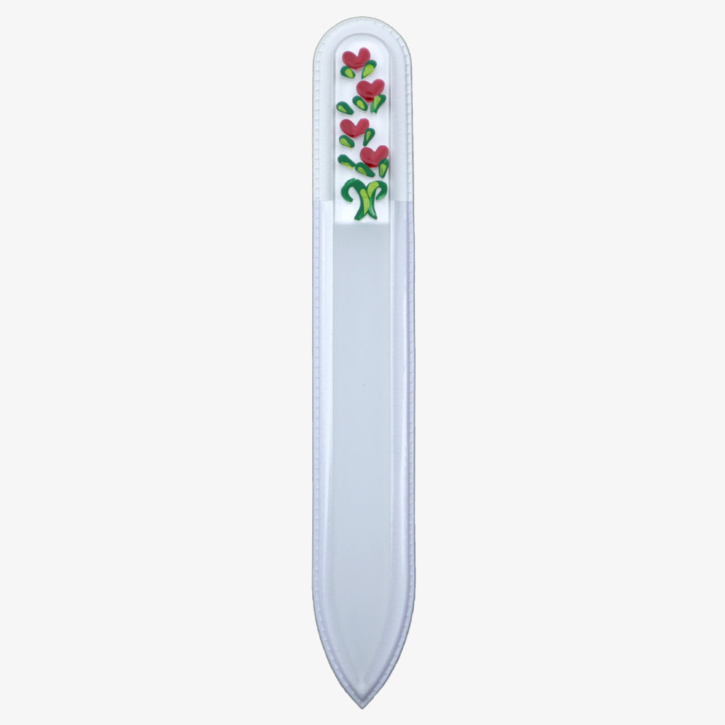 Medium Hand-Painted Glass File (HEARTS) - My NailMakeover