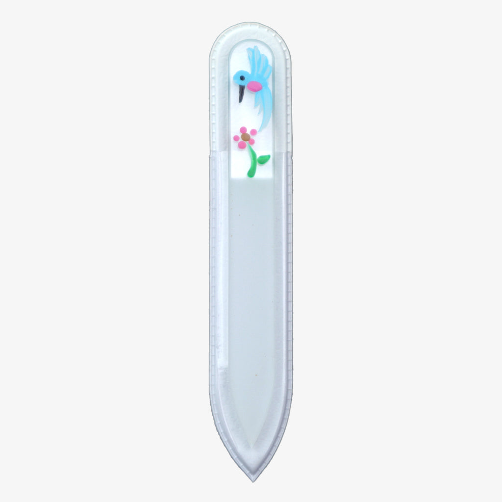 Small Hand-Painted Glass File (HUMMINGBIRD) - My NailMakeover