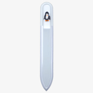 Medium Hand-Painted Glass File (PENGUIN) - My NailMakeover