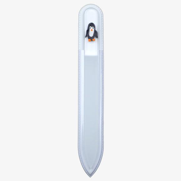 Medium Hand-Painted Glass File (PENGUIN) - My NailMakeover